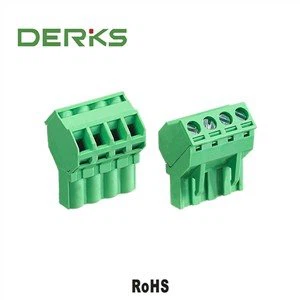 4 ポジション 7.62 mm プラグ可能端子台